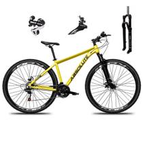 Bicicleta Aro 29 Absolute Nero 5 Câmbio Shimano 24v Acera K7 Garfo Trava Freio a Disco - Amarelo