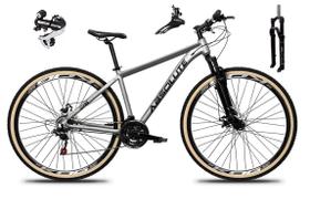 Bicicleta Aro 29 Absolute Nero 5 Câmbio Shimano 24v Acera K7 Garfo Trava Freio a Disco com Pneu Faixa - Cinza Bicicleta Aro 29 Absolute Nero 5 Câmbio Shimano 24v Acera K7 Garfo Trava Freio a Disco com Pneu Faixa - Cinza