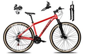 Bicicleta Aro 29 Absolute Nero 5 Câmbio Shimano 24v Acera K7 Garfo Trava Freio a Disco com Pneu Faixa - Vermelho Bicicleta Aro 29 Absolute Nero 5 Câmbio Shimano 24v Acera K7 Garfo Trava Freio a Disco com Pneu Faixa - Vermelho