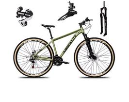 Bicicleta Aro 29 Absolute Nero 5 Câmbio Shimano 24v Acera K7 Garfo Trava Freio a Disco com Pneu Faixa