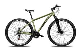 Bicicleta Aro 29 Absolute Nero 5 Câmbio Shimano 24v Acera K7 Garfo Trava Freio a Disco - Oliva