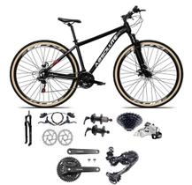 Bicicleta Aro 29 Absolute Nero 5 Câmbio Shimano Deore e Altus 27v Freio Hidráulico Garfo Trava Pneu com Faixa Preto