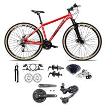 Bicicleta Aro 29 Absolute Nero 5 Câmbio Shimano Deore e Altus 27v Freio Hidráulico Garfo Trava Pneu com Faixa