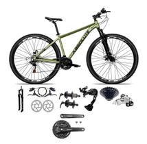 Bicicleta Aro 29 Absolute Nero 5 Câmbio Traseiro Shimano Alívio e Altus 27v Freio Hidráulico Garfo Trava - Oliva