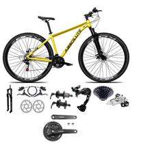 Bicicleta Aro 29 Absolute Nero 5 Câmbio Traseiro Shimano Alívio e Altus 27v Freio Hidráulico Garfo Trava Pneu Faixa