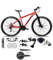 Bicicleta Aro 29 Absolute Nero 5 Câmbio Traseiro Shimano Alívio e Altus 27v Freio Hidráulico Garfo Trava - Vermelho Bicicleta Aro 29 Absolute Nero 5 Câmbio Traseiro Shimano Alívio e Altus 27v Freio Hidráulico Garfo Trava - Vermelho