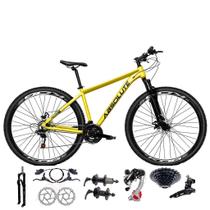Bicicleta Aro 29 Absolute Nero 5 Câmbios Shimano 24v K7 Freios Hidráulicos Garfo Trava - Amarelo Bicicleta Aro 29 Absolute Nero 5 Câmbios Shimano 24v K7 Freios Hidráulicos Garfo Trava - Amarelo