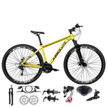 Bicicleta Aro 29 Absolute Nero 5 Câmbios Shimano 24v K7 Freios Hidráulicos Garfo Trava - Amarelo Bicicleta Aro 29 Absolute Nero 5 Câmbios Shimano 24v K7 Freios Hidráulicos Garfo Trava - Amarelo