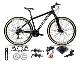 Bicicleta Aro 29 Absolute Nero 5 Câmbios Shimano 24v K7 Freios Hidráulicos Garfo Trava Com Pneu Faixa - Preto