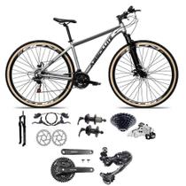 Bicicleta Aro 29 Absolute Nero 5 Câmbios Shimano Deore/altus 27v Freio A Oléo Garfo C/trava Pneu C/faixa -cinza