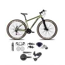 Bicicleta Aro 29 Absolute Nero 5 Câmbios Shimano Deore/altus 27v Freio A Oléo Garfo C/trava Pneu C/faixa -oliva