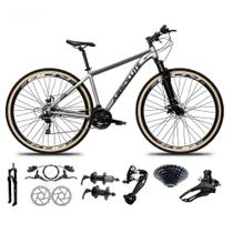 Bicicleta Aro 29 Absolute Nero 5 Freio Hidráulico K7 27v Garfo Com Trava Pneu Com Faixa - Cinza Bicicleta Aro 29 Absolute Nero 5 Freio Hidráulico K7 27v Garfo Com Trava Pneu Com Faixa - Cinza