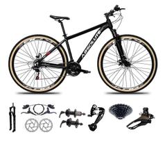 Bicicleta Aro 29 Absolute Nero 5 Freio Hidráulico K7 27v Garfo com Trava Pneu com Faixa - Preto