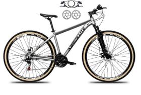 Bicicleta Aro 29 Absolute Nero 5 Freios Disco Hidráulicos 24V Garfo Suspensão Pneu Faixa - Cinza