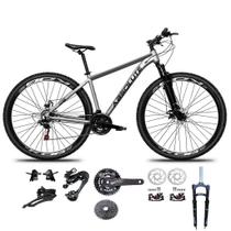 Bicicleta Aro 29 Absolute Nero 5 Kit 2x9 Gta Sunrun Freio Disco K7 11/36 Pedivela 24/38d Garfo com Trava Cinza
