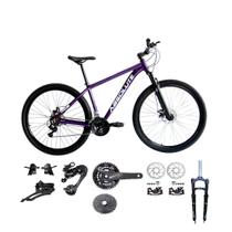 Bicicleta Aro 29 Absolute Nero 5 Kit 2x9 Gta Sunrun Freio Disco K7 11/36 Pedivela 24/38d Garfo com Trava Roxo