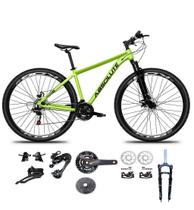 Bicicleta Aro 29 Absolute Nero 5 Kit 2x9 Gta Sunrun Freio Disco K7 11/36 Pedivela 24/38d Garfo com Trava Verde Bicicleta Aro 29 Absolute Nero 5 Kit 2x9 Gta Sunrun Freio Disco K7 11/36 Pedivela 24/38d Garfo com Trava Verde
