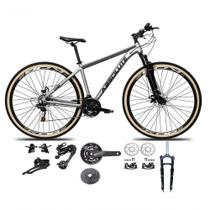 Bicicleta Aro 29 Absolute Nero 5 Kit 2x9 Gta Sunrun Freio Disco K7 Garfo C-trava Pneu C-faixa Cinza Bicicleta Aro 29 Absolute Nero 5 Kit 2x9 Gta Sunrun Freio Disco K7 Garfo C-trava Pneu C-faixa Cinza