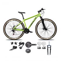 Bicicleta Aro 29 Absolute Nero 5 Kit 2x9 Gta Sunrun Freio Disco K7 Garfo C-trava Pneu C-faixa Verde