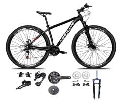 Bicicleta Aro 29 Absolute Nero 5 Kit 2x9 Gta Sunrun Freio Disco K7 Garfo com Trava Preto