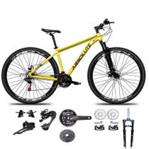 Bicicleta Aro 29 Absolute Nero 5 Kit 2x9 Gta Sunrun Freio Disco K7 Pedivela 24-38d Garfo Com Trava Amarelo