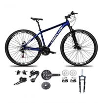 Bicicleta Aro 29 Absolute Nero 5 Kit 2x9 Gta Sunrun Freio Disco K7 Pedivela 24-38d Garfo Com Trava Azul