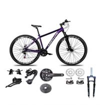 Bicicleta Aro 29 Absolute Nero 5 Kit 2x9 Gta Sunrun Freio Disco K7 Pedivela 24-38d Garfo Com Trava Roxo