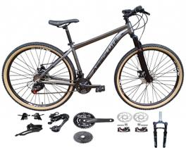 Bicicleta Aro 29 Absolute Nero 5 Kit 2x9 Gta Sunrun K7 Freio a Disco Garfo com Trava Mountain Bike Pneu com Faixa Bicicleta Aro 29 Absolute Nero 5 Kit 2x9 Gta Sunrun K7 Freio a Disco Garfo com Trava Mountain Bike Pneu com Faixa