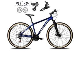 Bicicleta aro 29 Absolute Nero 5 Shimano Freios Hidráulicos 24V Garfo Suspensão Pneu Faixa - Azul Bicicleta aro 29 Absolute Nero 5 Shimano Freios Hidráulicos 24V Garfo Suspensão Pneu Faixa - Azul