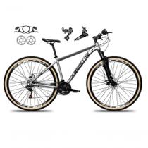 Bicicleta Aro 29 Absolute Nero 5 Shimano Freios Hidráulicos 24v Garfo Suspensão Pneu Faixa - Cinza Bicicleta Aro 29 Absolute Nero 5 Shimano Freios Hidráulicos 24v Garfo Suspensão Pneu Faixa - Cinza