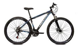 Bicicleta aro 29 Absolute Nero III 21V Freio Disco Hidráulico Suspensão Preto com Azul Tam.21 Alumínio
