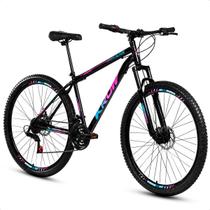 Bicicleta Aro 29 Aço Carbono 21 marchas Freios a Disco Suspensão Dianteira Krow Bikes Bicicleta Aro 29 Aço Carbono 21 marchas Freios a Disco Suspensão Dianteira Krow Bikes