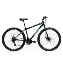 Bicicleta Aro 29 Aço Carbono Freio A Disco Bike Com 21 Marchas Krow Bikes