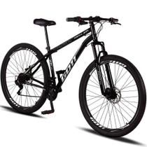 Bicicleta Aro 29 Aço Carbono Gott Vortex 21v Com Suspensão e Freio a Disco - Preto e Branco