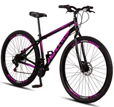 Bicicleta Aro 29 Aço Carbono Highlevel Freios A Disco 21 Marchas