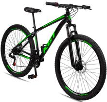 Bicicleta Aro 29 Aço Carbono KGT Freios a Disco Suspensão 21 marchas