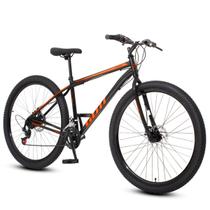 Bicicleta aro 29 Aço Carbono Preto e Laranja Gott Cronos Freio A Disco 21V