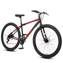 Bicicleta aro 29 Aço Carbono Preto e Vermelho Gott Cronos Freio A Disco 21V