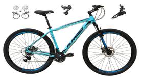 Bicicleta Aro 29 Alfameq Atx 21v Câmbios Shimano Freio a Disco Hidráulico Alumínio Garfo Com Suspensão - Azul