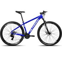 Bicicleta Aro 29 Alfameq New AFX Câmbio Shimano 21v Freio Disco - Azul-Magnific/Branco - Quadro 21"