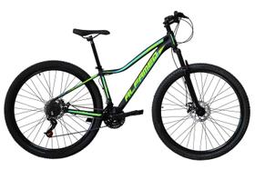 Bicicleta Aro 29 Alfameq Pandora Feminina Alumínio 21v Freio A Disco - Preto/Amarelo Limão/Verde Bicicleta Aro 29 Alfameq Pandora Feminina Alumínio 21v Freio A Disco - Preto/Amarelo Limão/Verde