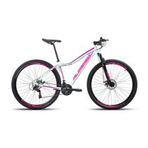 Bicicleta Aro 29 Alfameq Pandora Shimano Disc Susp Aluminio Branco/Pink
