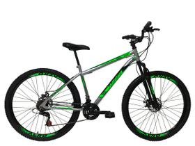 Bicicleta Aro 29 Altis Aero Over 21 Marchas com Suspensão e Freio a Disco Prata - Xnova