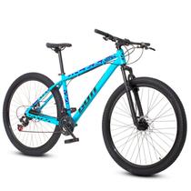 Bicicleta aro 29 Alumínio Azul e Preto Gott Mappa1 Freios a Disco Suspensão 21v