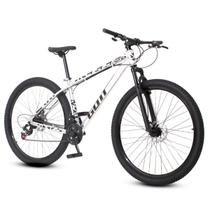 Bicicleta aro 29 Alumínio Prata e Preto Gott Mappa1 Freios a Disco Suspensão 21v