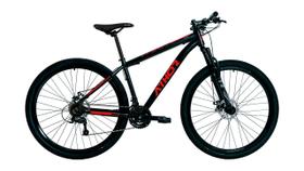 Bicicleta aro 29 athor titan alum 21v (atr) pto fosco/vermelha