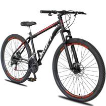 Bicicleta Aro 29 Dropp Sport Aço Carbono 21 Marchas Vel Freio a Disco e Suspensão