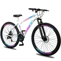 Bicicleta Aro 29 Dropp Sport Aço Carbono 21 Marchas Vel Freio a Disco e Suspensão