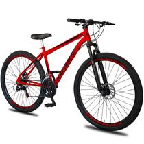 Bicicleta Aro 29 Dropp Sport Aço Carbono 21 Marchas Vel Freio a Disco e Suspensão