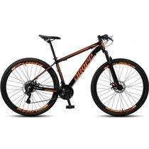 Bicicleta Aro 29 Dropp SW 24 Velocidades Quadro 21 Alumínio MTB Câmbio Shimano Suspensão 100 mm Preto e Laranja Bicicleta Aro 29 Dropp SW 24 Velocidades Quadro 21 Alumínio MTB Câmbio Shimano Suspensão 100 mm Preto e Laranja